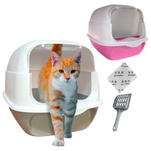 Arenero Gato Cerrado para Chile – ChickShop. Arenero cerrado para gatos con bandeja ChickShop Chile.