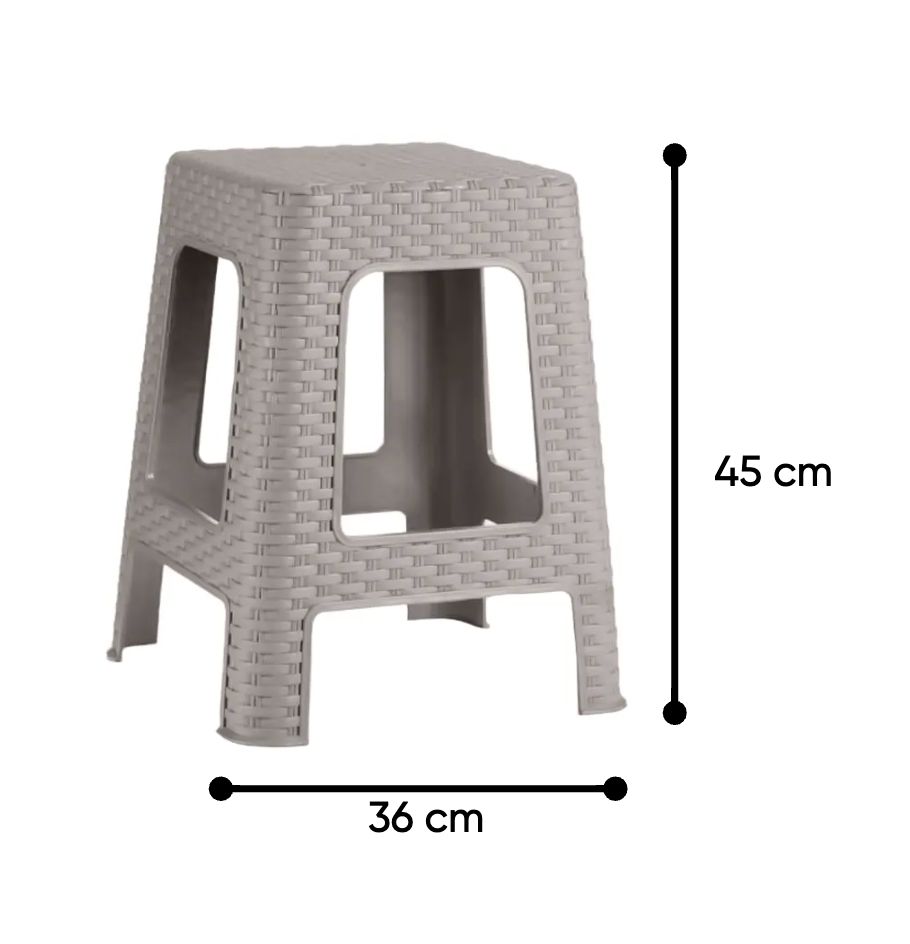 Pack de 4 banquitos cuadrados para usar en el piso ChickShop Chile.