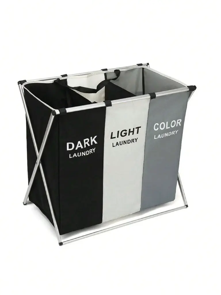 Cesta para ropa sucia con separadores de colores ChickShop Chile.