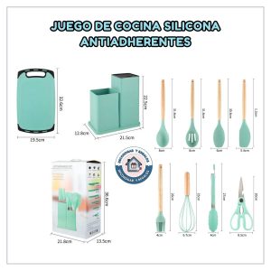 Set 18 Utensilios Silicona para Chile – ChickShop. Set de 18 utensilios de cocina de silicona ChickShop Chile.