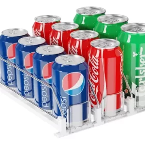 Contenedor dispensador de latas de bebida para refrigerador ChickShop Chile.