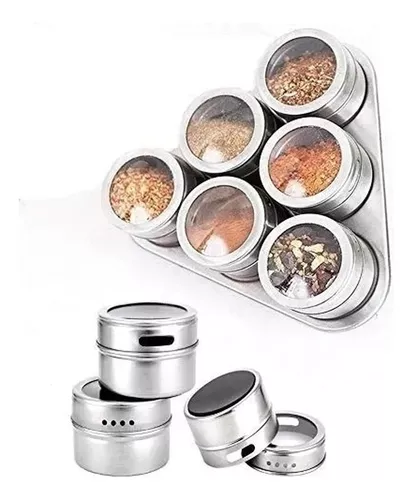 Especieros magnéticos de metal para refrigerador ChickShop Chile.