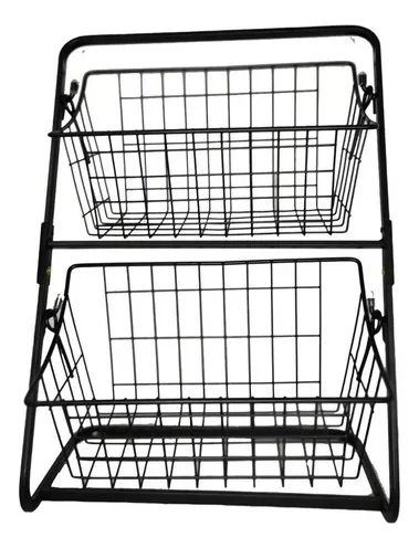 Organizador de canastos columpio de hierro para el hogar ChickShop Chile.